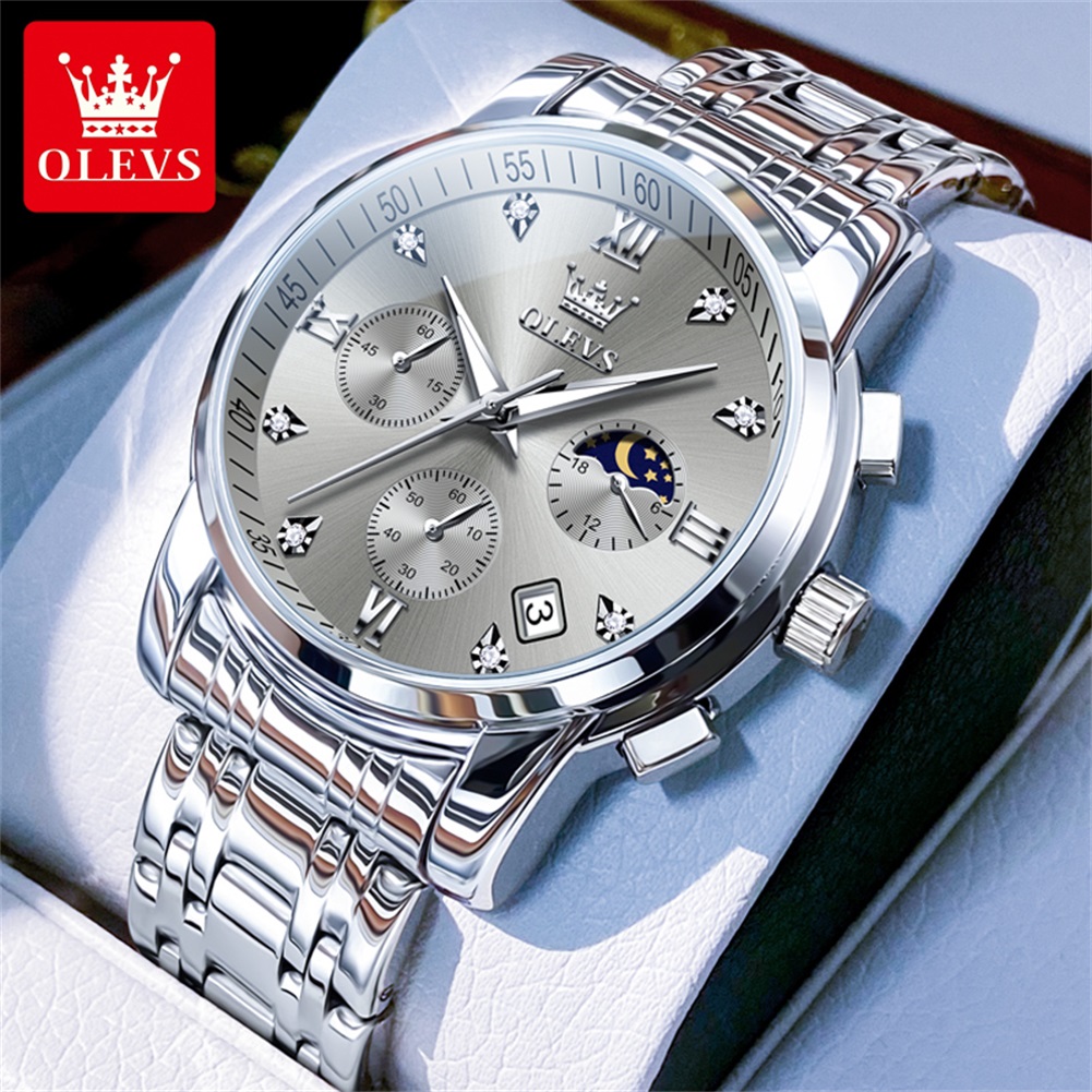 Luxury Watch Men - OLEVS 2858 Orologio al quarzo da