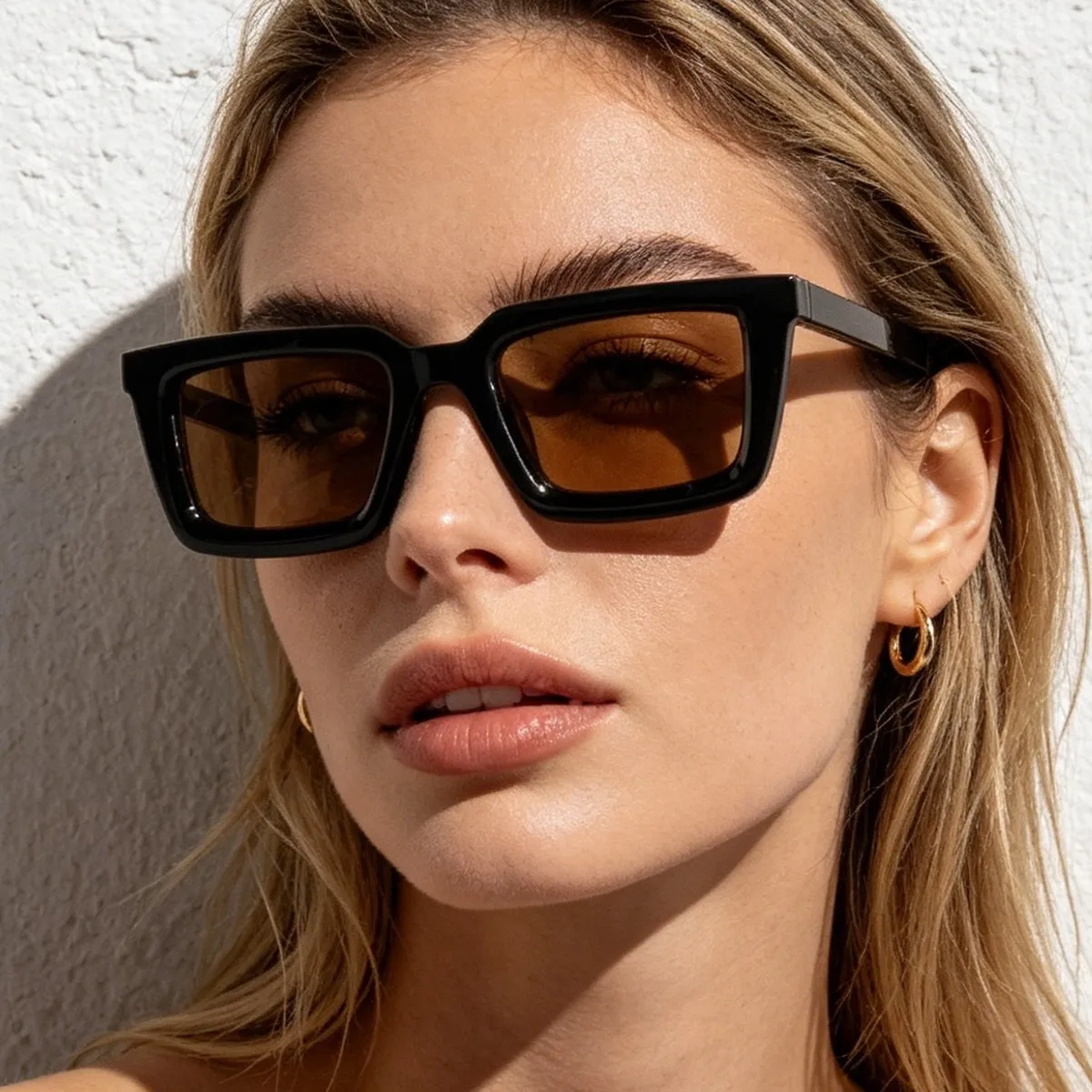Designer Sunglasses - Nuovi occhiali da sole rettangolari vintage,