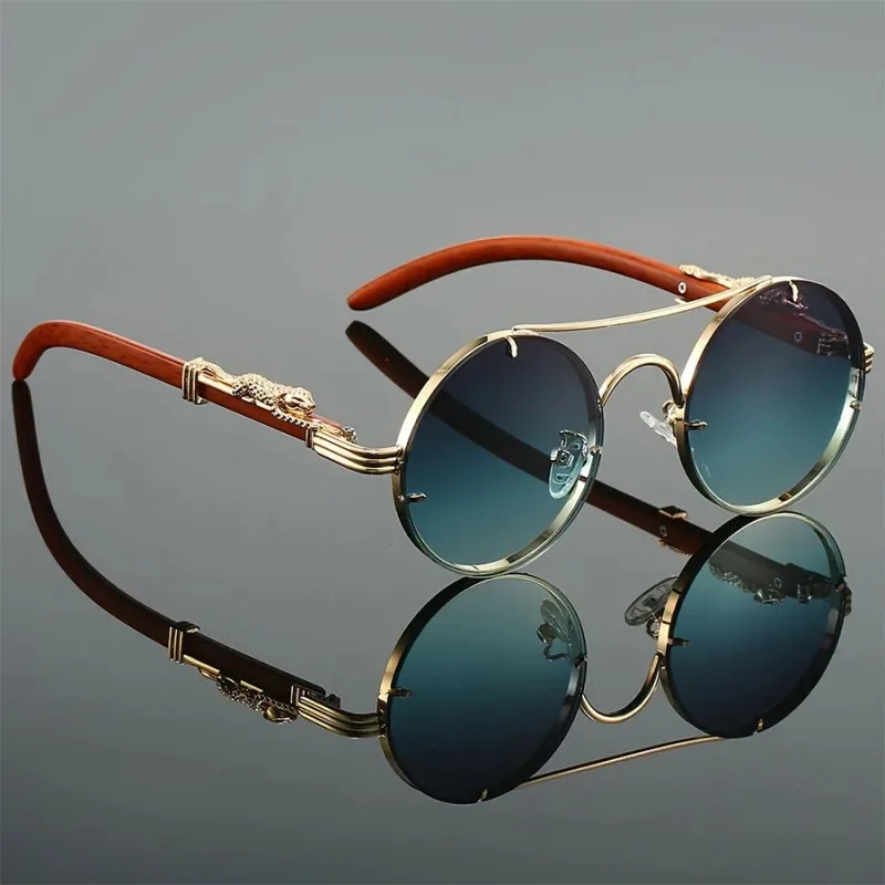 Designer Sunglasses - Occhiali da sole vintage rotondi per