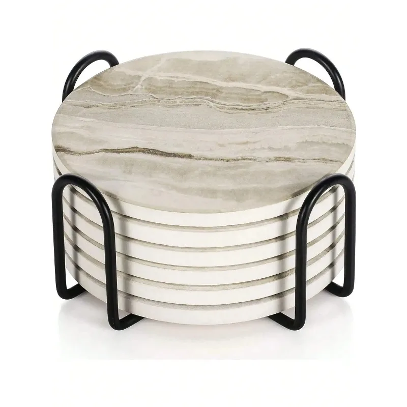 Set da 6 sottobicchieri in cer - Marble Coaster Set recensione e prezzo