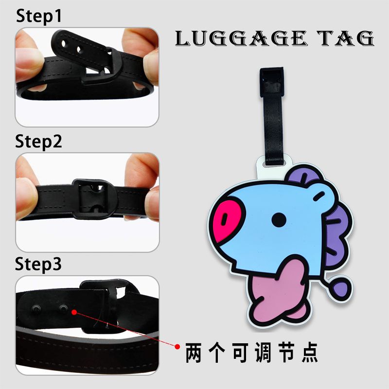 Portachiavi BT21 Cartoon Kawai - Travel Luggage Set recensione e prezzo