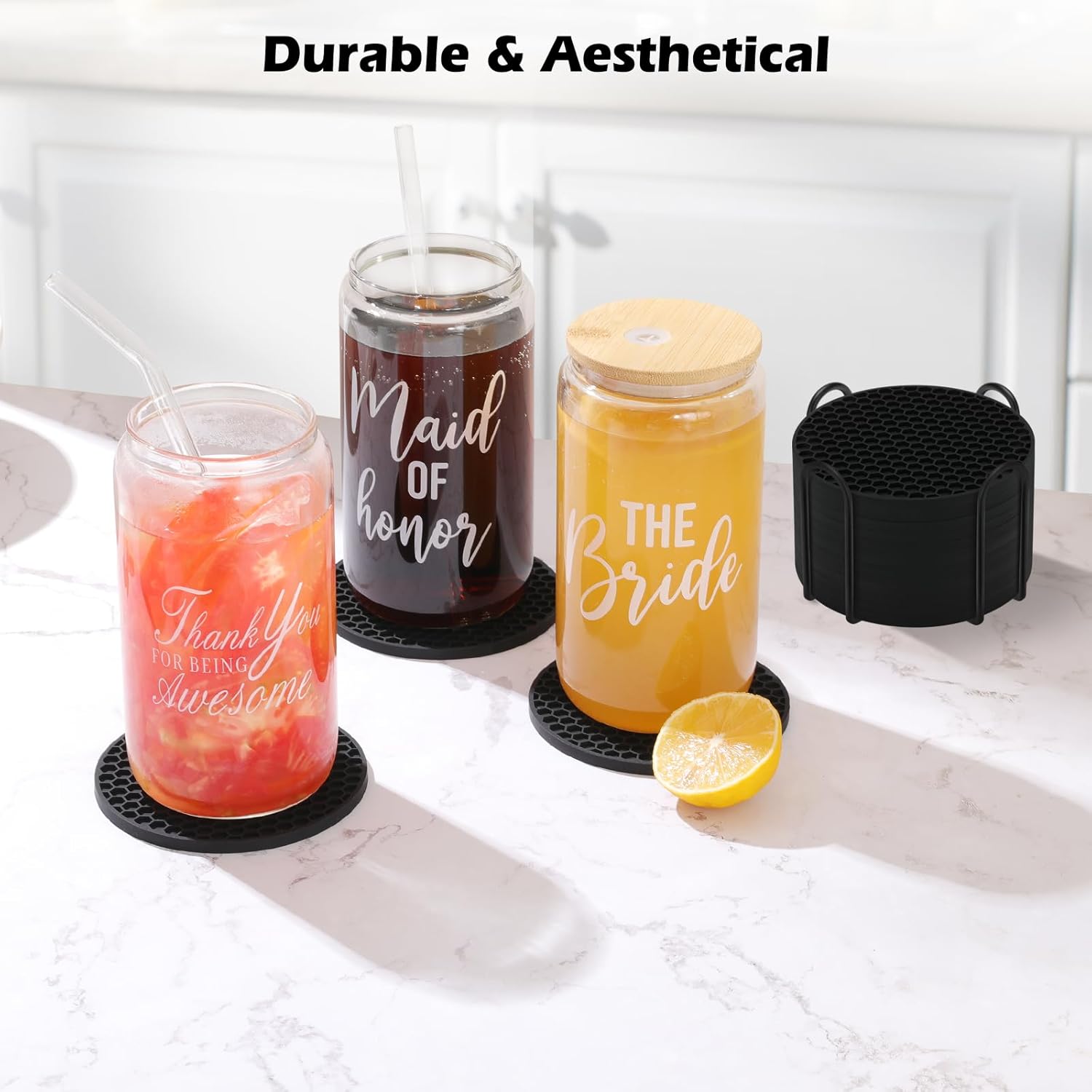 Set sottobicchieri in silicone - Marble Coaster Set recensione e prezzo